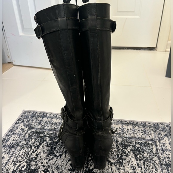 J. Crew Miller tall midheel motorcycle boots 6.5 black - Picture 4 of 11